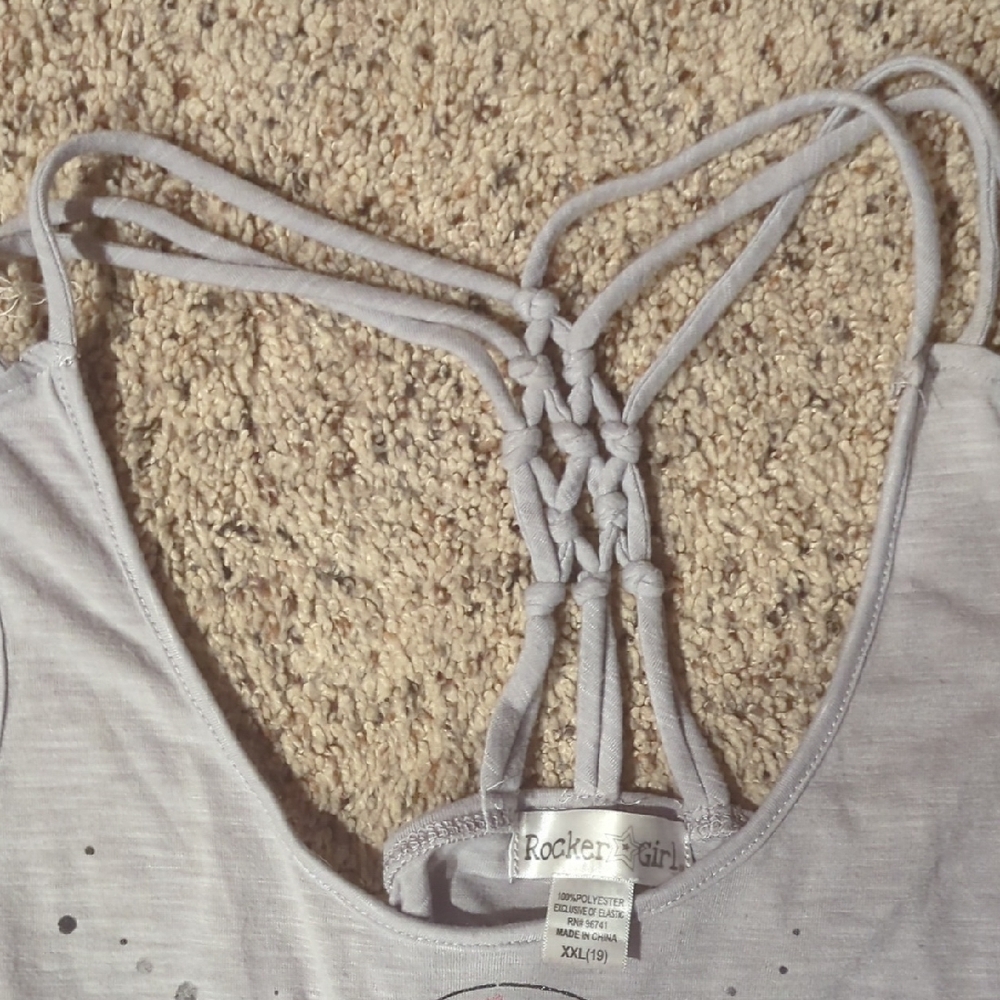Women's Gray Graphic Tank Top - Picture 8 of 11